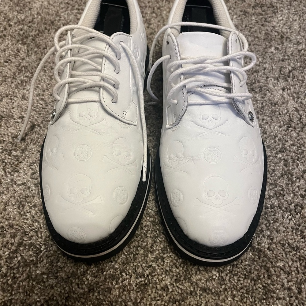 G/Fore G4 GFORE Skull Gallivanter Golf Shoes Sneaker⛳️  White Debossed 7.5